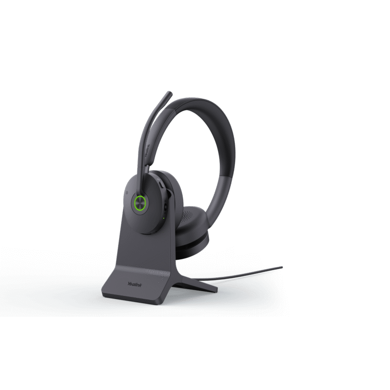 Diadema Bluetooth Yealink BH74 con Cancelación Activa de Ruido Híbrida, Base de Carga y Tecnología Acoustic Shield 3.0.