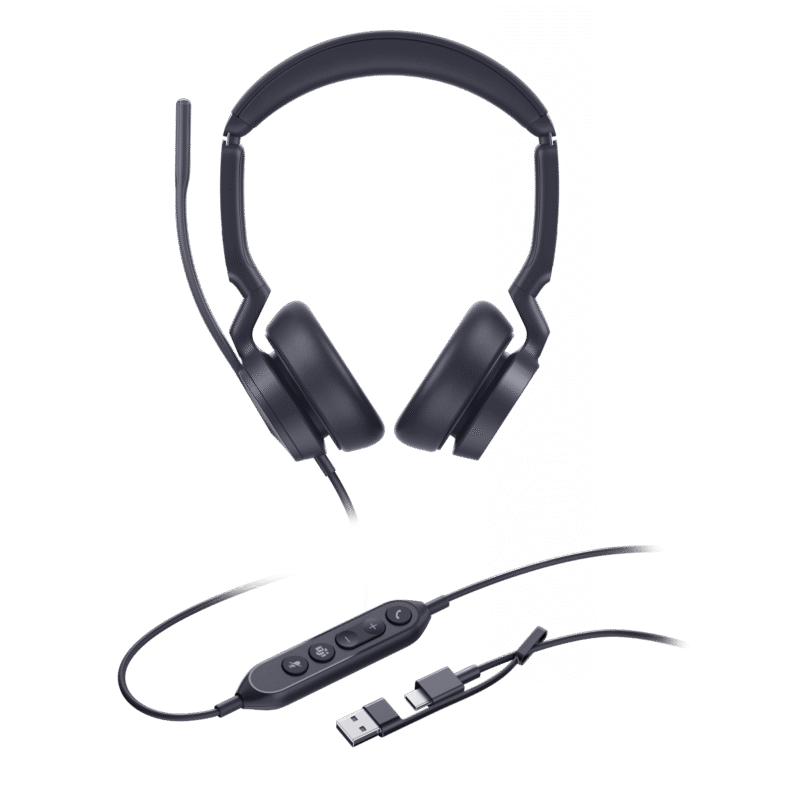 Diadema Alámbrica Yealink UH46 Dual USB-C/A Certificada con Microsoft Teams