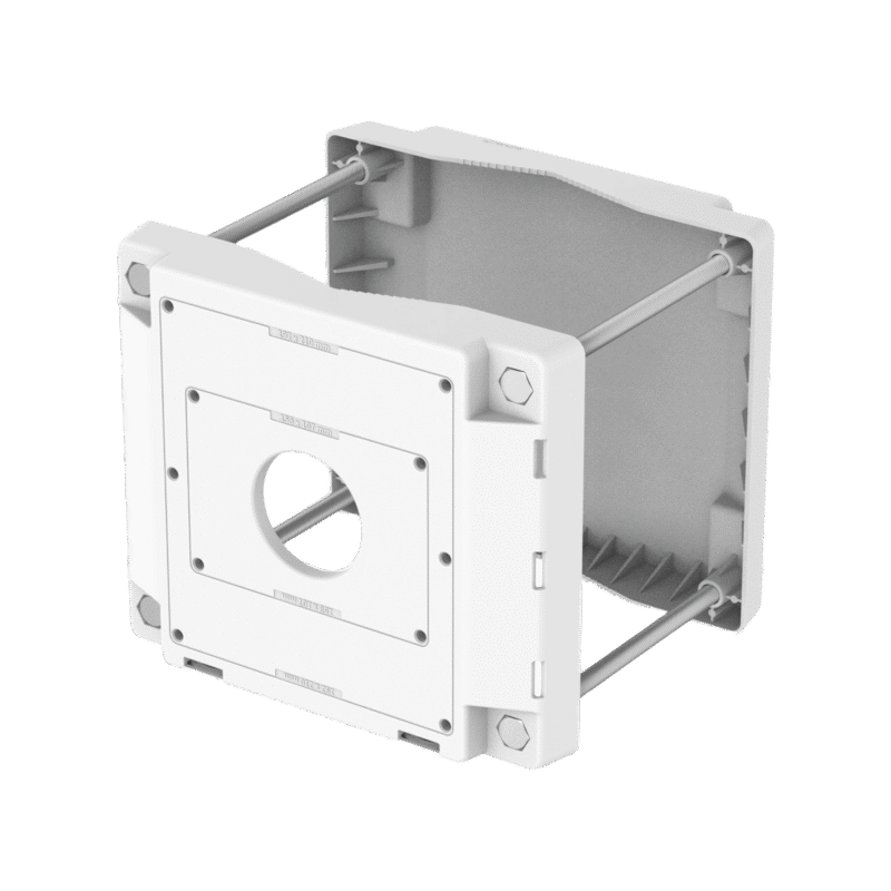 Soporte de Poste / Montura de Aluminio / Color Blanco / Carga Máxima 40 kg / Certificaciones FCC-CE-EAC-UL