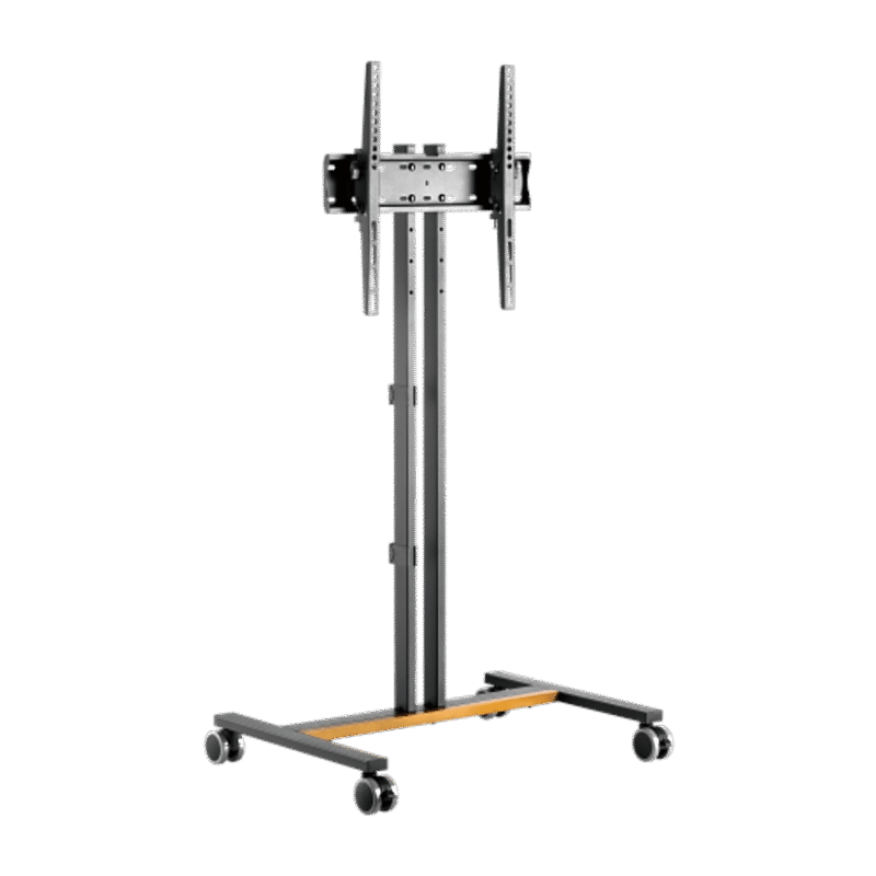 Soporte Móvil para Pantalla | Compatibilidad VESA 200x200 hasta  600x400 / Ruedas con Frenos / Ajuste de Altura y Ángulo / Soporte para TV de hasta 55 Pulgadas / Capacidad de Peso 35 kg