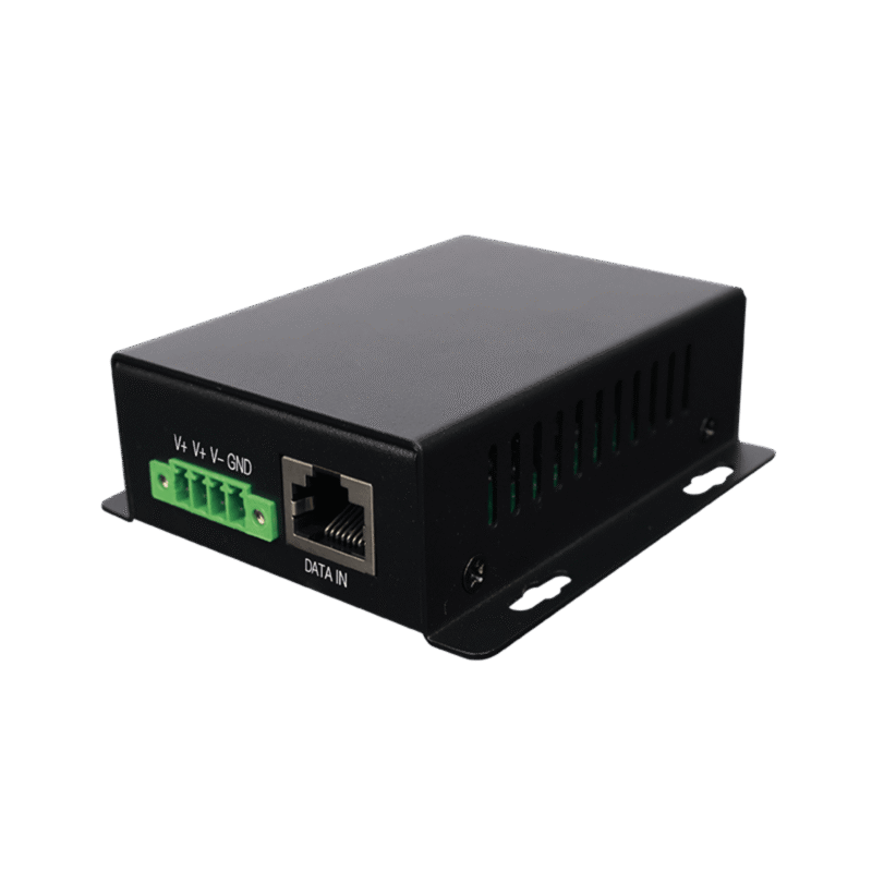 Inyector PoE Industrial / Ideal para Aplicaciones Solares / Entrada 9-42 Vcc / Salida PoE 48V / Conexión plug and play / Ideales para Conectar Cámaras PoE