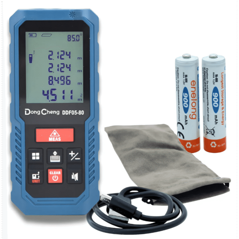Distanciómetro Láser, Medidor Digital de Distancias de hasta 80 metros.
