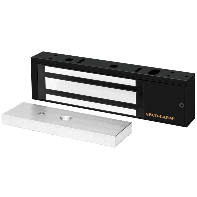 Chapa Magnética 1200 Lbs / En Color Negro / Con Sensor De Adherencia / Led De Estatus / Alimentación 12/24 Vdc Ajustable / Libre de Magnetismo Residual