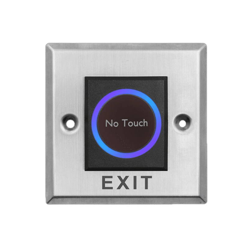 Botón Cuadrado Sin Contacto / Indicador LED / NO / NC / Interior / Acero Inoxidable