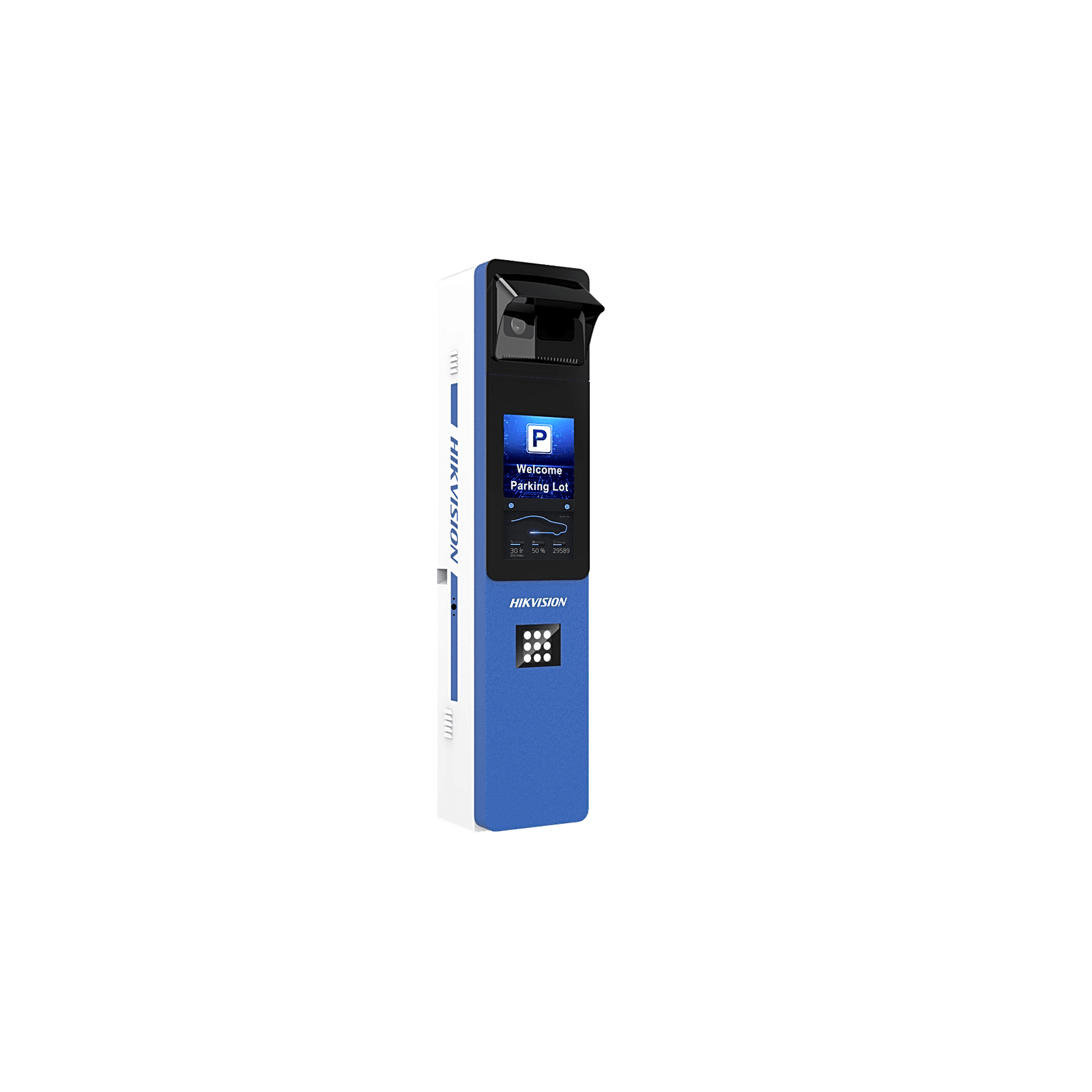 Gestor de Entrada y Salida Todo en Uno DS-TMC403-EM/L / Cámara 4 MP (2688 × 1520) / Pantalla LCD 15.6 Pulgadas / 9 Luces LED / Protección IP45 / Control Remoto / Modo Anti-Seguimiento de Vehículos / Funcionamiento en -30 °C