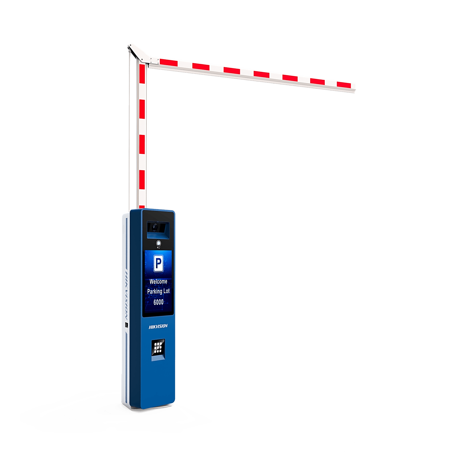 Barrera Vehicular DERECHA Todo en Uno / Brazo Articulado Incluido de 4 mts / Cámara ANPR Integrada / Boton de Ayuda / Pantalla LCD / Apertura en 4 segundos