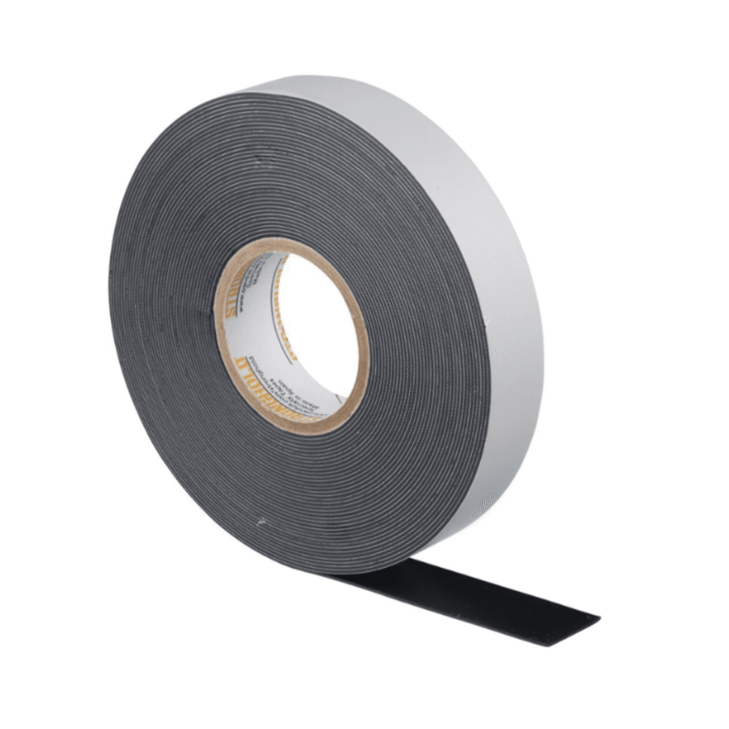 Cinta Eléctrica STRONGHOLD para Aislar de Caucho EPR, Autofusionable, Uso Industrial en Uniones de Alto Voltaje y Temperatura, Grosor 0.76mm (30 mil), Ancho 19mm, y 9.1m Largo, Color Negro.