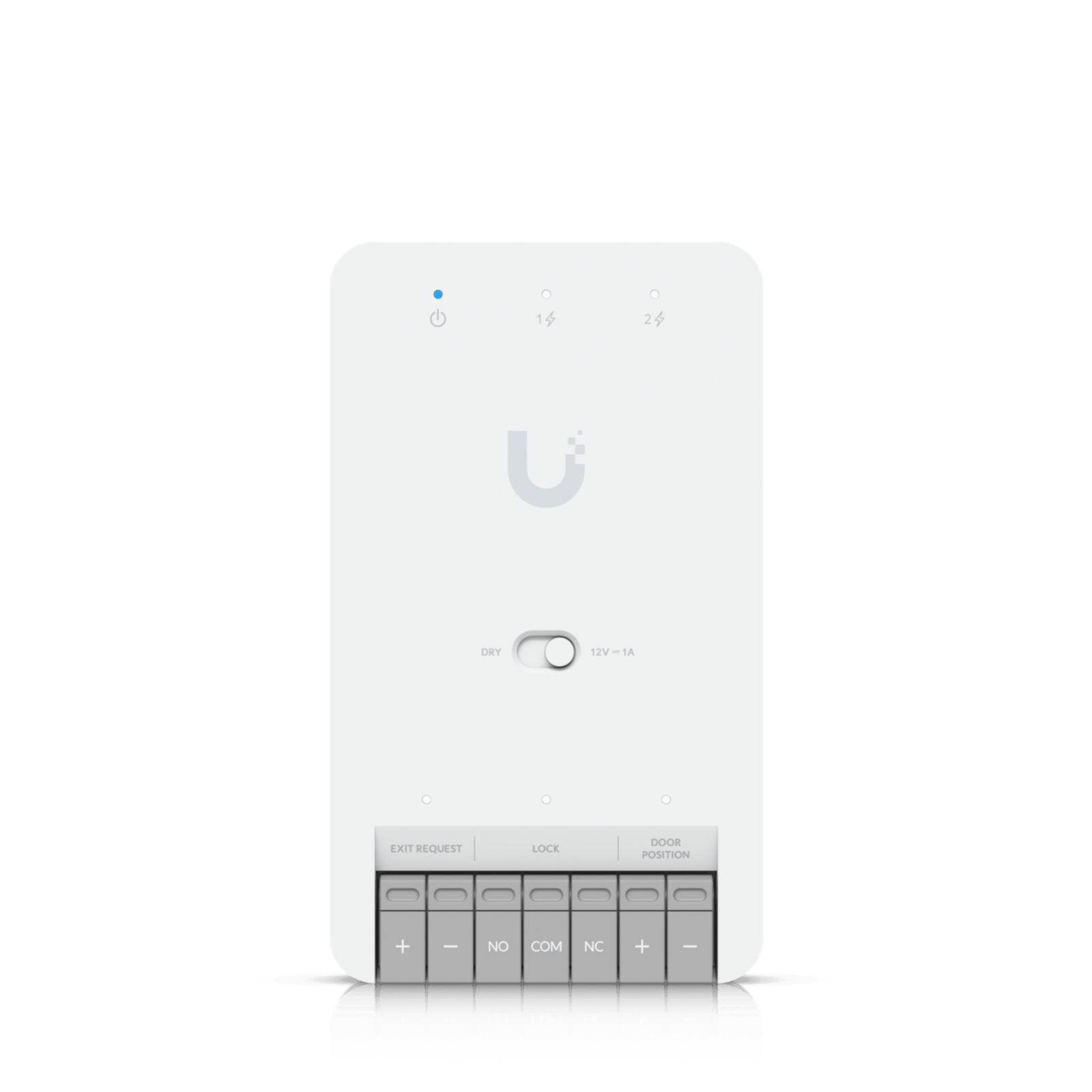 Centro de Control de Acceso Compacto Ubiquiti UniFi / Terminal de Bloqueo 12V / Entradas Adicionales Sensor y Botón / Alimentación PoE++ / Conexión para Dos Lectores o Cámaras / Uso Interior
