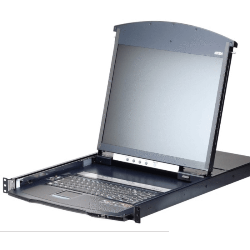 CONSOLA LCD DUAL RAIL CON SWITCH KVM POR IP INTEGRADO MULTI-INTERFAZ | CAT 5 DE 8 PUERTOS DE 1 CONSOLA LOCAL Y 1 CONSOLA REMOTA