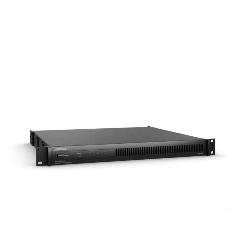 Amplificador de Audio PowerShare | 4x150w | Potencia Adaptable | 4 Canales Dante | Alta y Baja Impedancia