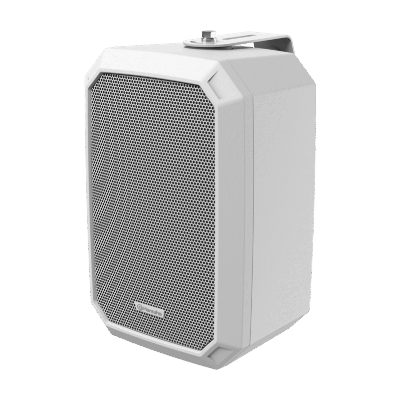 Altavoz IP Para instalacion en pared / Amplificador integrado 10W / PoE+ / Para integración con sistema Hanwha / IP66 / SIP, IPv4, HTTP, DNS, NTP, TCP, UDP, ARP, NDAA.