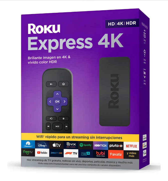 Roku 4k Express 4K 3940 estándar 2ª generación 4K 32MB negro con 512GB de memoria RAM