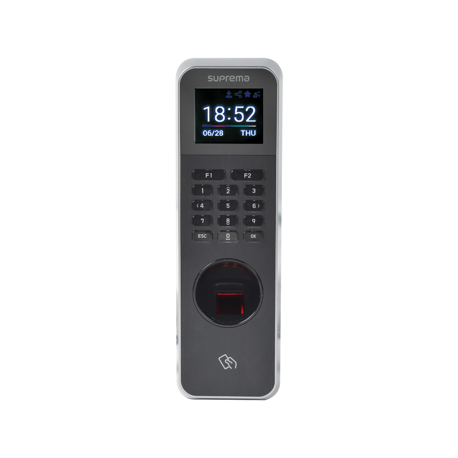 Lector de Huella IP67 Con Teclado y Lector de Tarjetas RFID(125kHz EM & 13.56MHz MIFARE, MIFAREPlus, DESFire/EV1), y BLUETOOTH, Uso para Control de Acceso y Asistencia