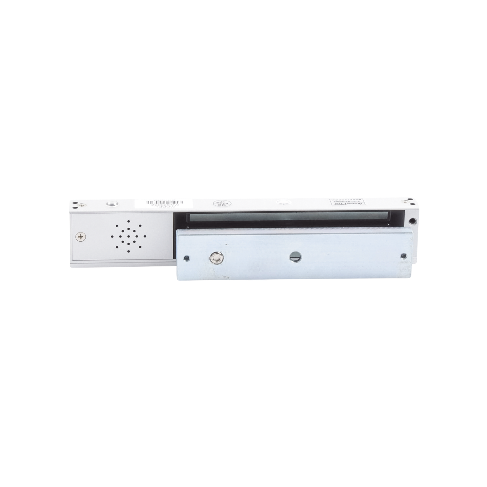 Chapa magnética 600Lb con  Buzzer de alarma de puerta mantenida abierta / LED indicador de estado /  Sensor de estado de placa/ Libre de Magnetismo Residual