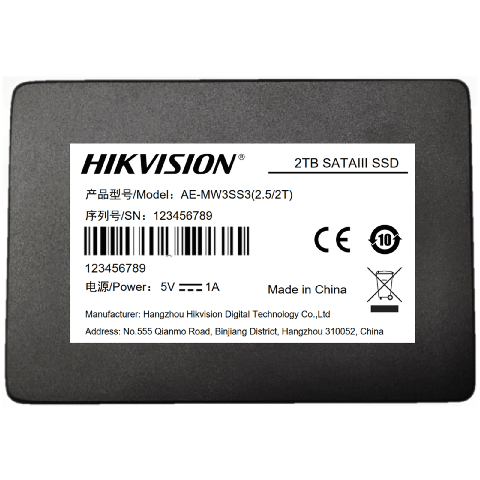 Unidad de Estado Solido (SSD) 512 GB / Especializado para Videovigilancia móvil / Alto Performance / Uso 24/7 / Compatible con Todos los mDVR