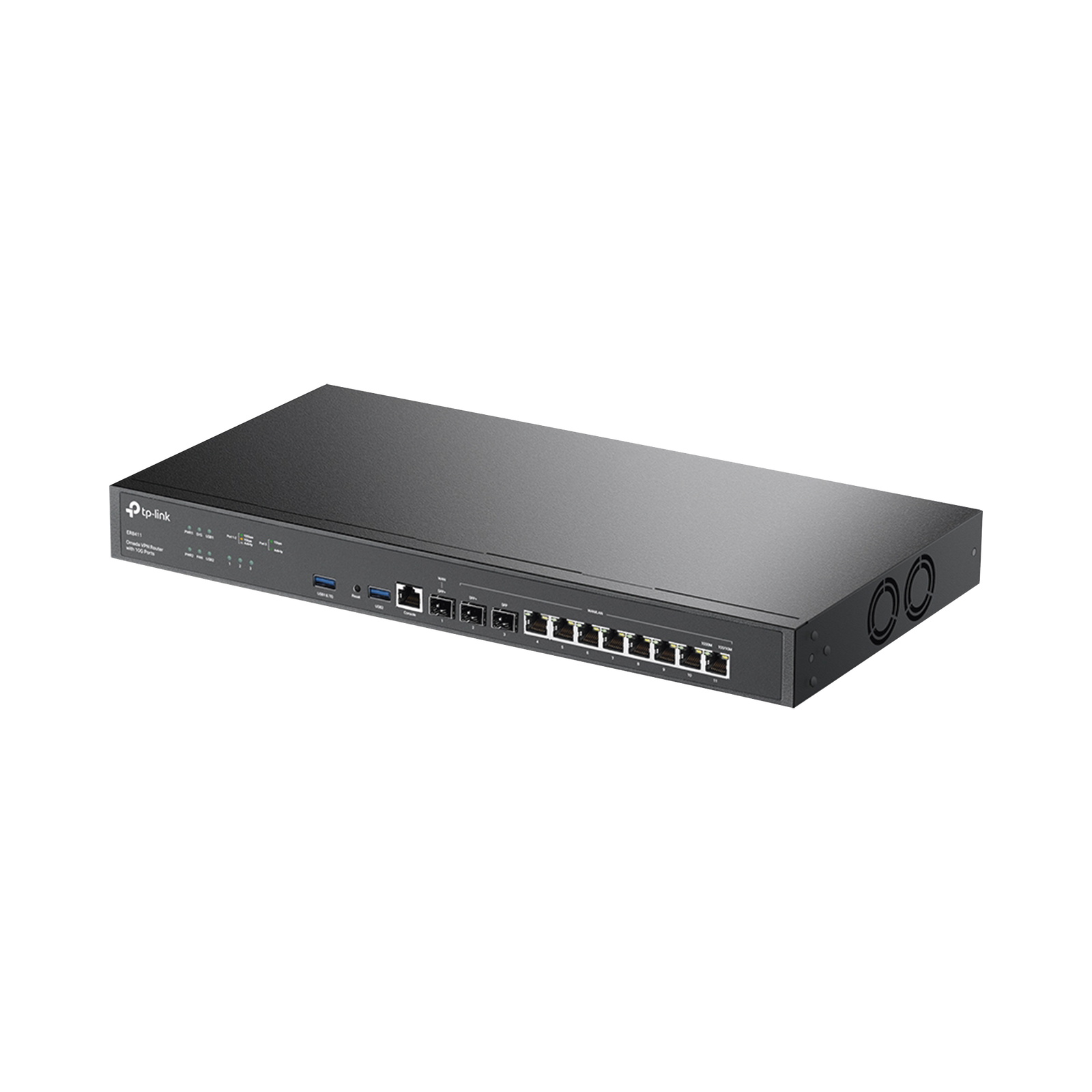 Router Omada VPN /  SDN Multi-WAN 10G / 1 Puerto WAN SFP+ 10G / 1 Puerto WAN/LAN SFP+ 10G / 1 Puerto WAN/LAN SFP 1G / 8 puertos LAN/WAN 1G / 2 Puertos USB / 2.3 Millones Sesiones Concurrentes / Administración Centralizada OMADA SDN.