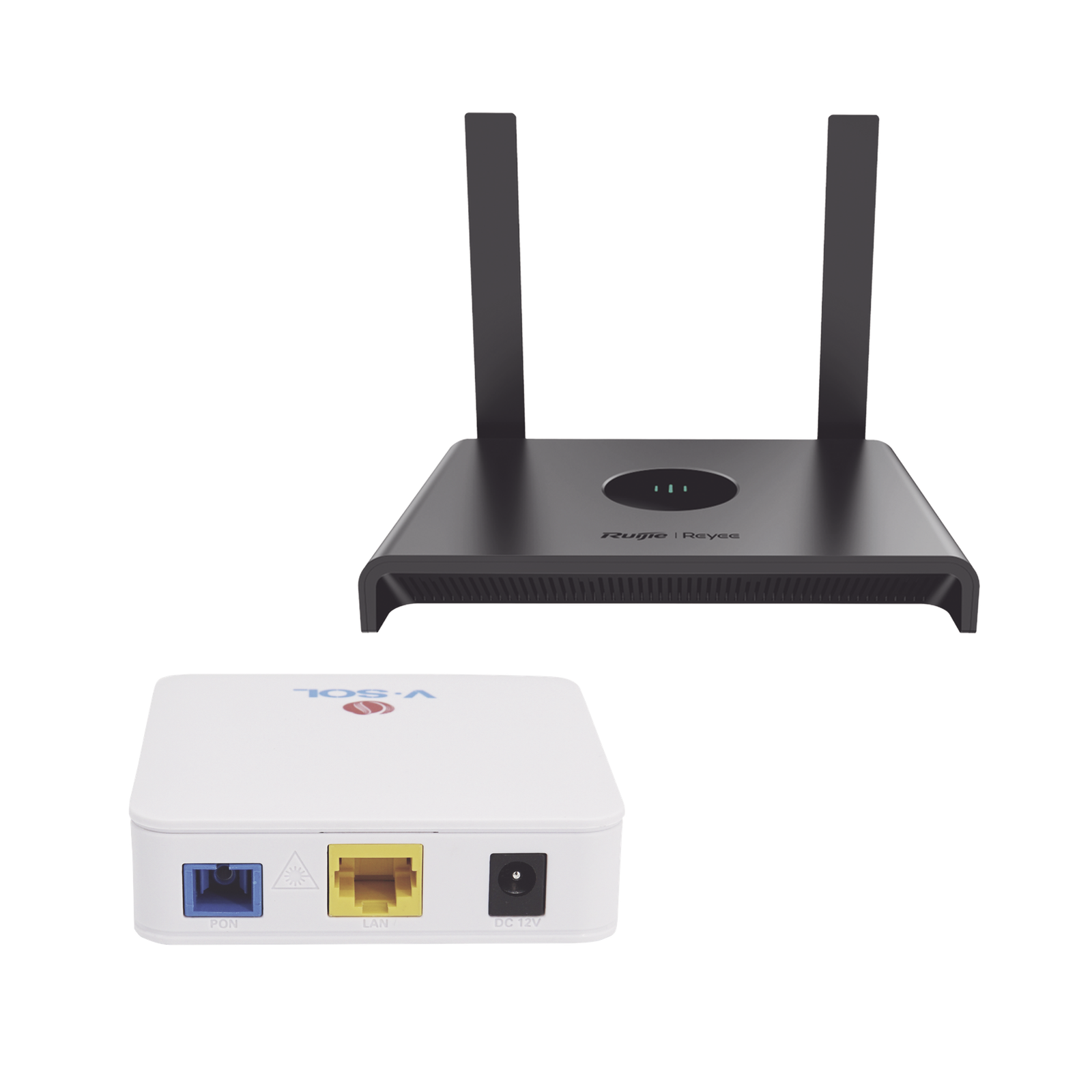 Kit 1 ONU Bridge V-Sol, Dual GPON/EPON con Router Home Wi-Fi Ideal para distribuciones WISP de mayor cobertura Wi-Fi en Hogares y Oficinas