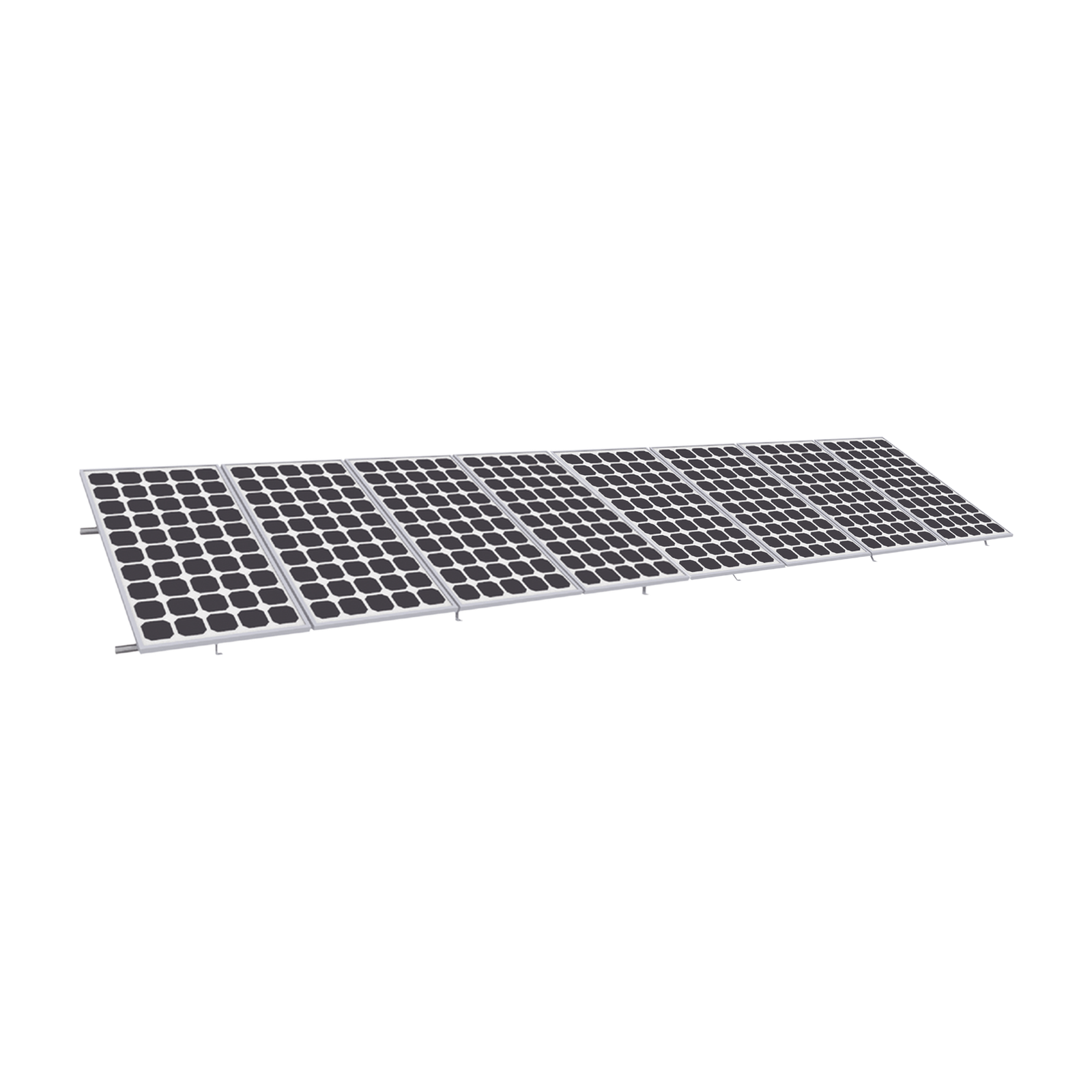 Montaje para Panel Solar, Riel "8" de 5400mm para Módulos de 550 a 660w con Espesor de 35mm, Velocidad de Viento Máx. 136km/h (20° a 45°)