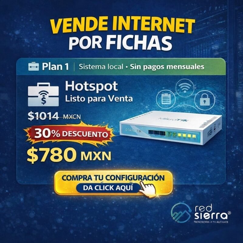 Configuración Profesional Hotspot MikroTik – Sistema de Venta por Fichas