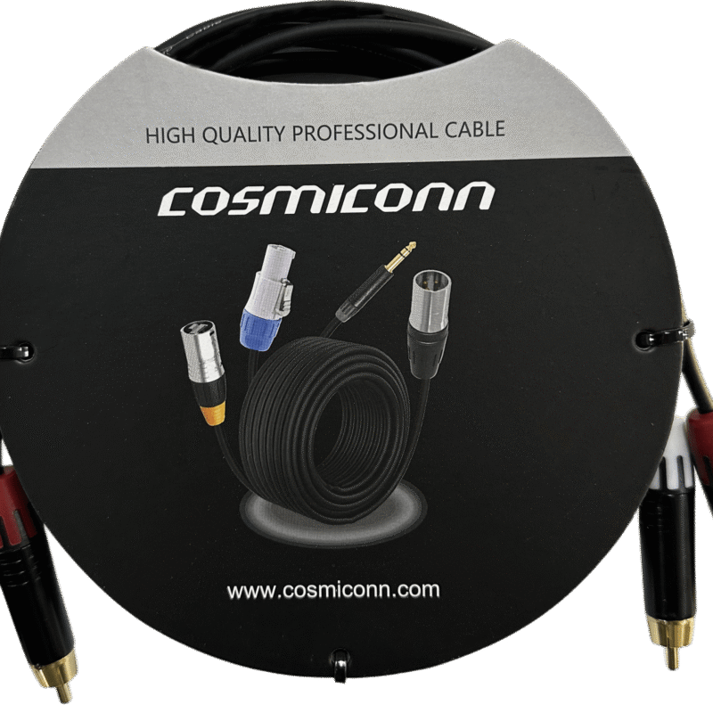 Cable 2 RCA x 2 RCA, conectores negros, con diferenciador de blanco y rojo (2x MT380-RD - 2x MT380-WH), length 2m