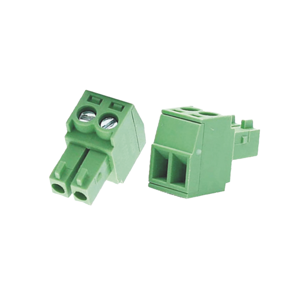 Bornera Verde Conector Macho de 3.5 mm para Paneles de Acceso, Cámaras, Múltiples Dispositivos/ 2 Tornillos