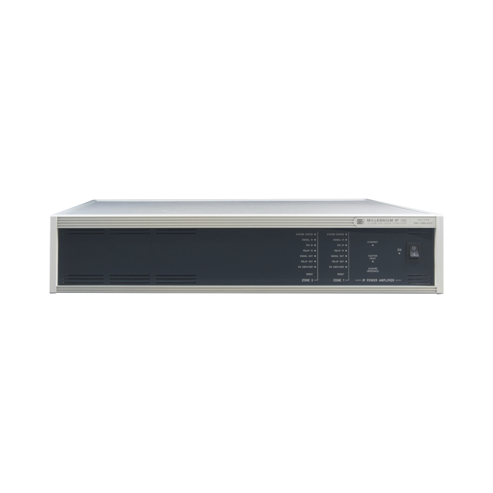 ETAPA DE POTENCIA DIGITAL 2x240W 100V  MILLENNIUM IP CON CONECTIVIDAD IP LAN, SUPERVISON, CALIDAD DE SONIDO HQ PARA 2 ZONAS, EN FORMATO RACK 2U