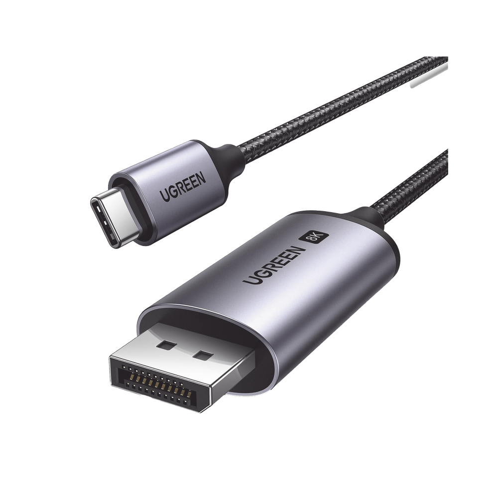 Cable USB-C a DP 1.4 | 3 Metros (9.84 Pies) | Compatible con Thunderbolt 3 & 4 | 8K@60Hz | 4K@240Hz | HDR10+ | eARC | DTS | 3D | ALLM | VRR | | FreeSync G-Sync | Caja de Aluminio | Nylon Trenzado | Conector Niquelado | Blindaje Multicapa