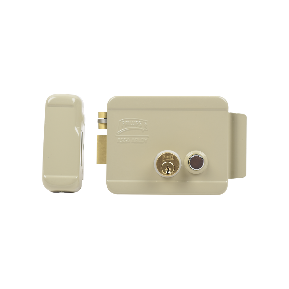 Cerradura Eléctrica / Incluye Llave /Con Botón integrado / Izquierda / Exterior