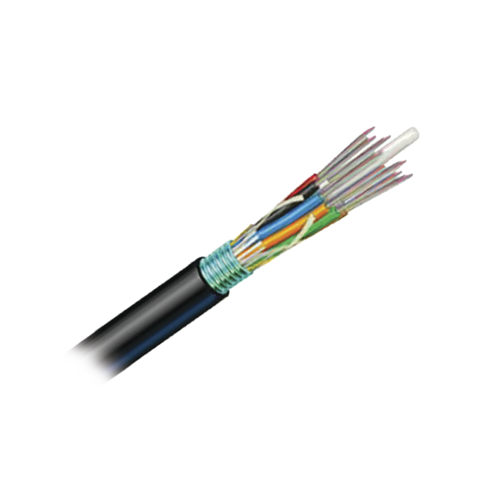 Cable de Fibra Óptica de 12 Hilos, OSP (Planta Externa), No Armada, Gel, MDPE (Polietileno de Media Densidad), Monomodo OS2, 1 Metro (3.28 Pies)
