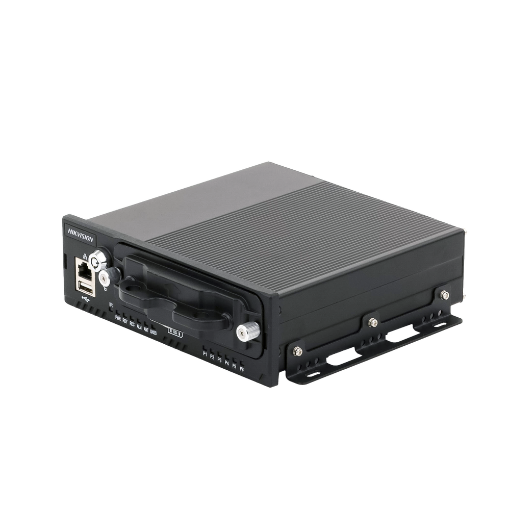 NVR Móvil de 4 Canales de 2 Megapixel / 4 PoE + 4 vía Switch Extendible / 2 Bahías de Disco Duro / Incluye Modulo GPS / conector RJ45