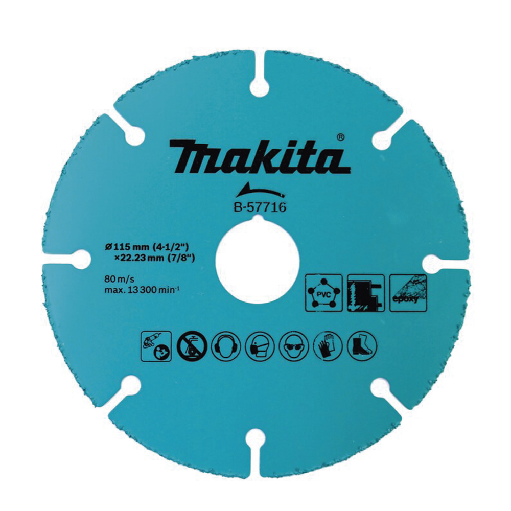 Disco de carburo de tugsteno 4 1/2" multi-material para esmeriladora, Ideal para Yeso y Epóxicos.