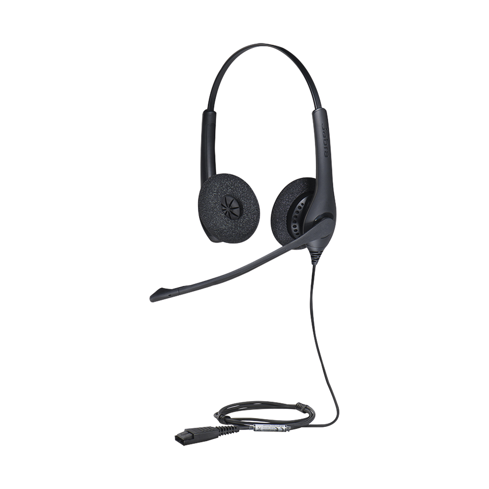 Jabra Biz 1500 Duo, auricular profesional con cancelación de ruido, ideal para contact center con conexión QD (1519-0157)