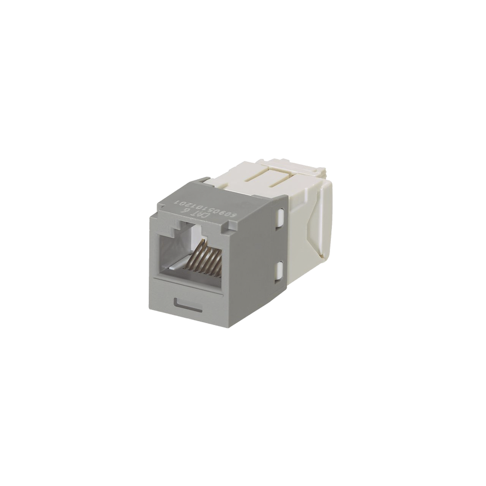 Conector Jack RJ45 Estilo TG, Mini-Com, Categoría 6, de 8 posiciones y 8 cables, Color Gris