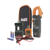 Kit de Amperímetro de Gancho (400A CA) con Probador de Fase y Divisor (para medir corriente sin cortar el cable).