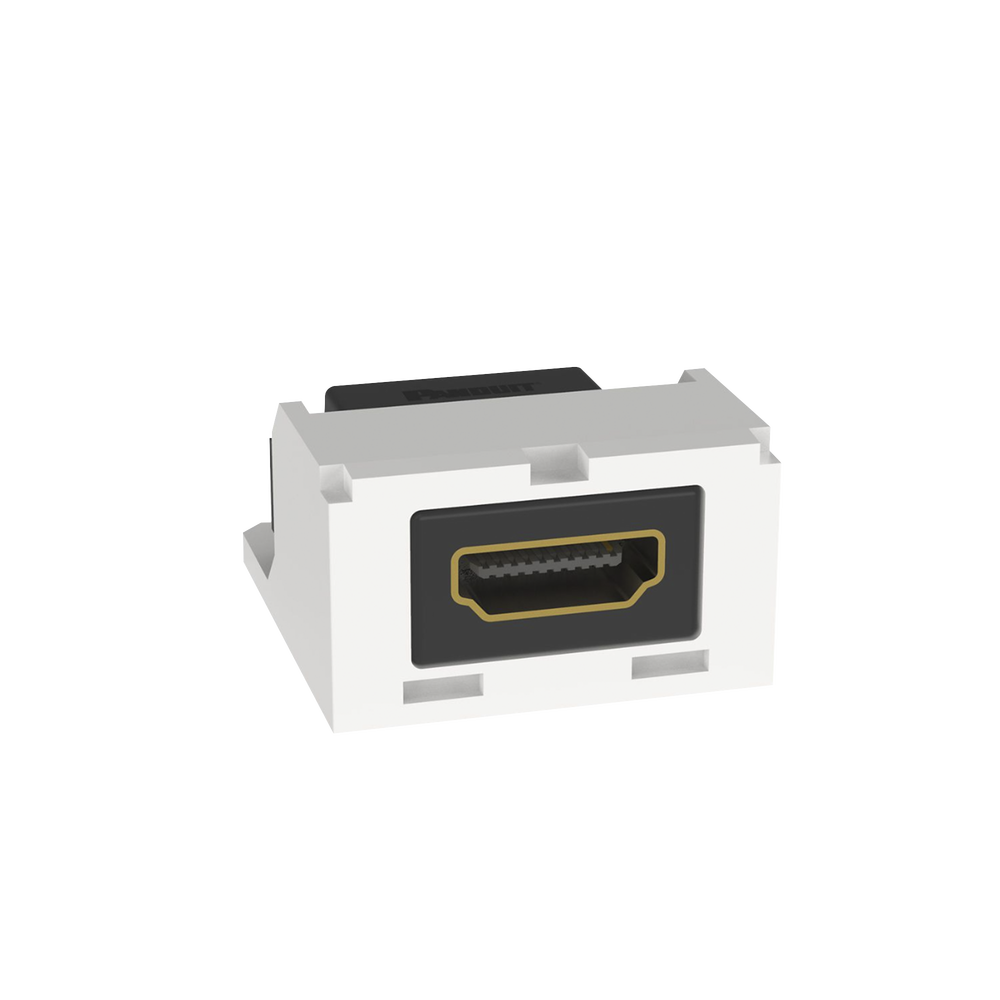 Módulo Acoplador HDMI 2.0, Hembra a Hembra Tipo-A, Categoría 2, Mini-Com, Color Blanco Ártico