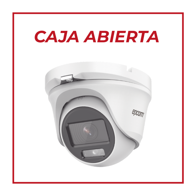 [ColorVu] Eyeball TURBOHD 2 Megapíxel (1080p) / Lente 2.8 mm / Microfono Integrado / Imagen a Color 24/7 / METAL / Luz Blanca 20 mts / Exterior IP66 / TVI-AHD-CVI-CVBS / dWDR (Caja Abierta)