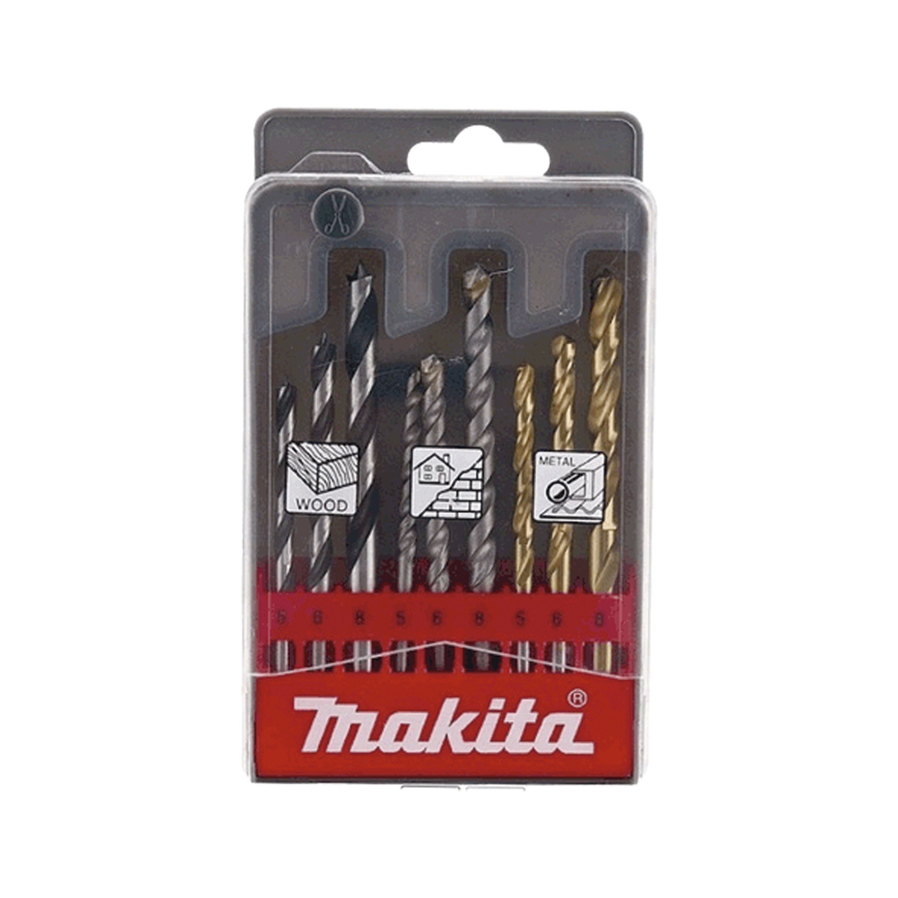 Juego con 9 piezas de brocas