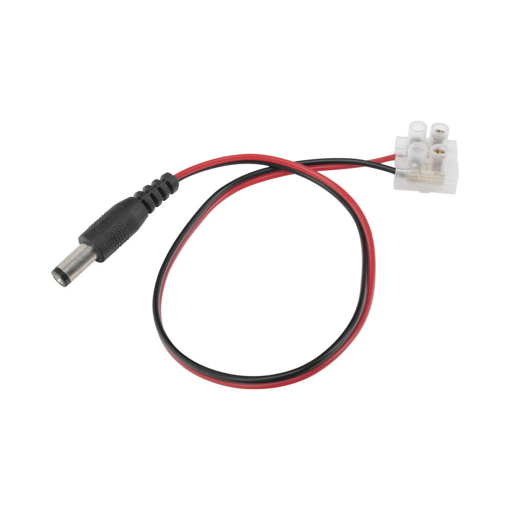 Cable de Alimentación con Conector Macho a Bloque de Terminal Atornillable / Calibre 18 AWG / Longitud 28.5 cm (11.22 Pulgadas) / Ideal para Alimentación de Cámaras