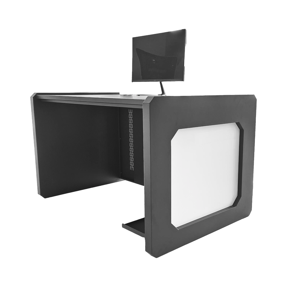 Escritorio Estación Mobiliaria Profesional de Monitoreo y Control / Videovigilancia / Acceso / Alarmas / Etc... / Metálica / Color Gris Oxford