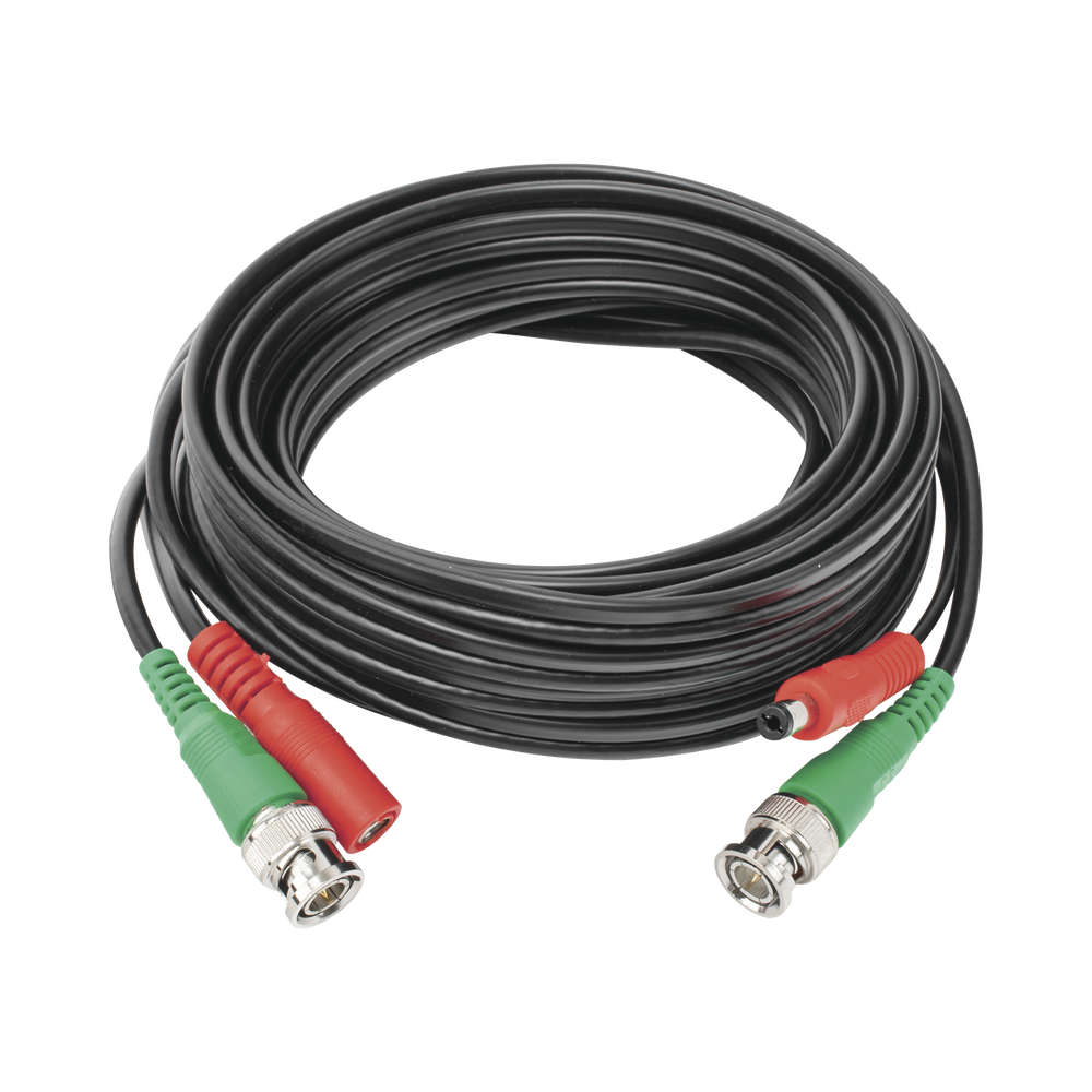 Cable Coaxial (BNC RG59) + Alimentación / SIAMES / 5 Metros (16.40 Pies) / 100% Cobre / Para Cámaras 4K / Uso Interior y Exterior