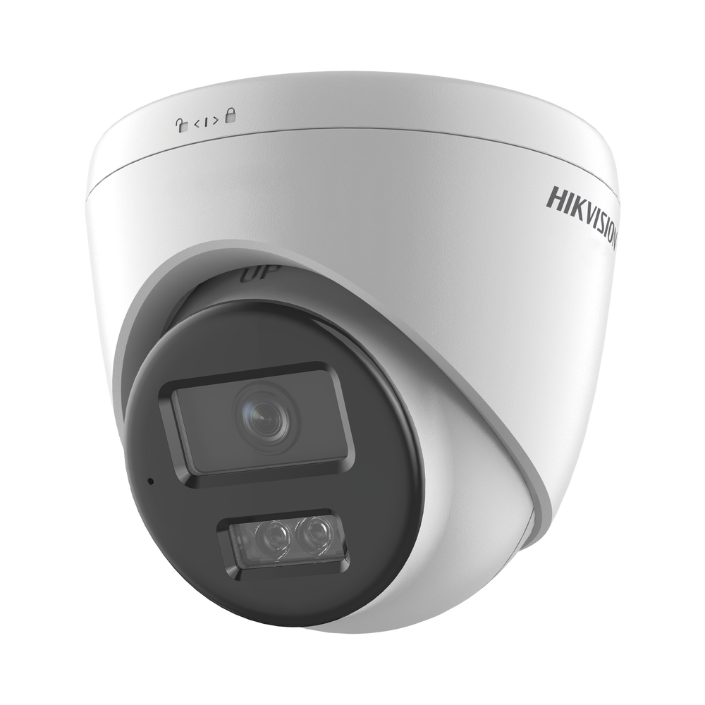 [Dual Light] Turret IP 8 Megapixel (4K) / Lente 2.8 mm / 30 mts IR + 30 mts Luz Blanca / Micrófono Integrado / ACUSENSE Lite / Exterior IP67 / H.265 / PoE / ONVIF / Micro SD