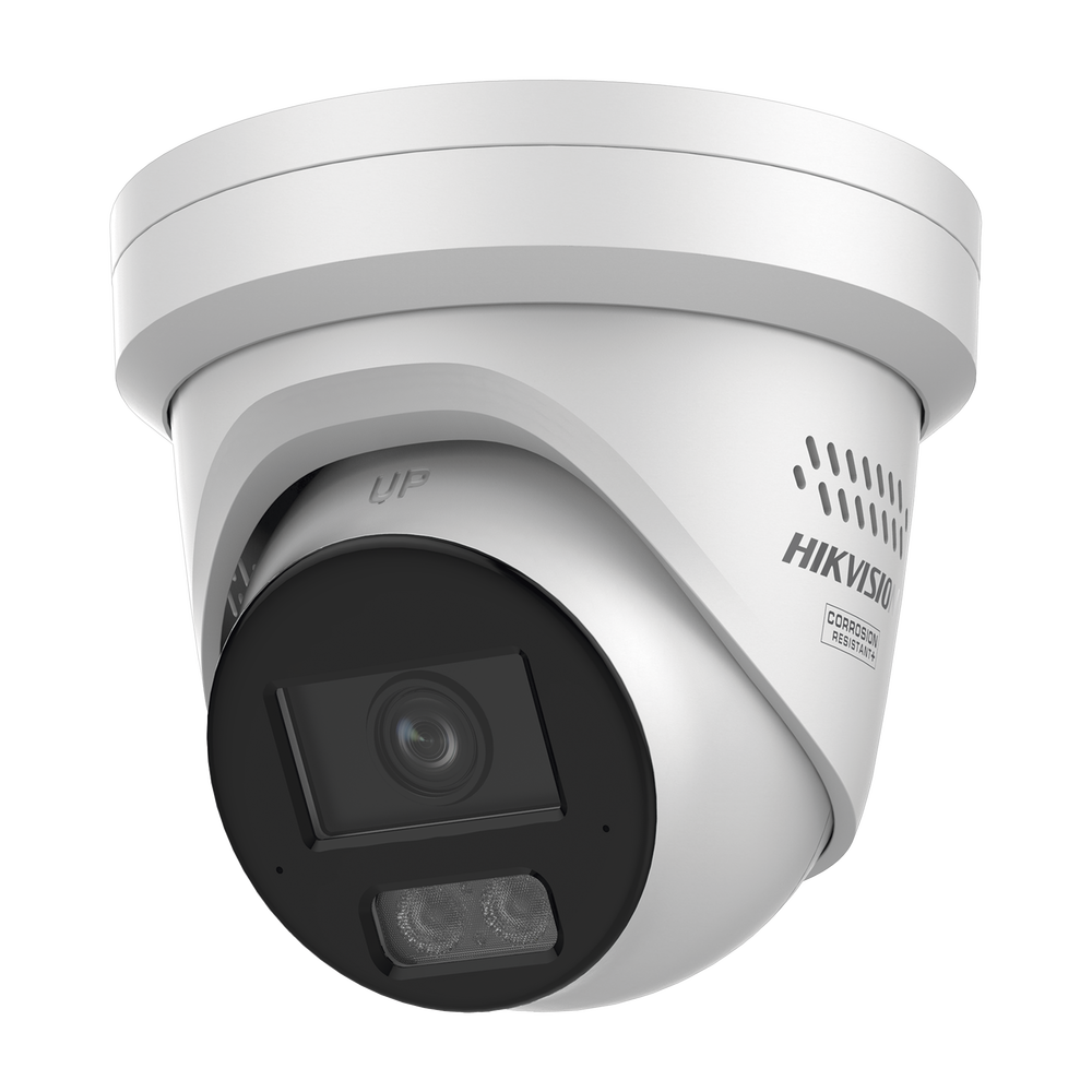 [Dual Light + ColorVu 3.0 + HikAI] Turret IP 8 Megapixel / Lente 2.8 mm / 30 mts IR + Luz Blanca / 2 Microfonos Integrados / Exterior IP67 / Estrobo Azul y Rojo / WDR 130 dB / ACUSENSE 3.0 / Metal / NEMA 4X / ACUSEARCH