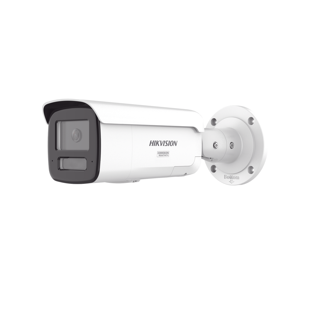 [Dual Light + ColorVu 3.0 + HikAI] Bala IP 4 Megapixel / Lente 4 mm / 60 mts IR + Luz Blanca / Exterior IP67 / Estrobo Luz Blanca / WDR 130 dB / ACUSENSE 3.0 / Metal / NEMA 4X / ACUSEARCH