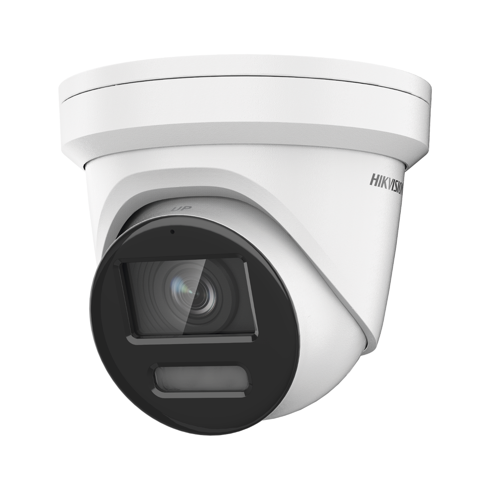 Turret IP 8 Megapixel / Imagen a color 24/7 / Lente 2.8 mm / Micrófono Integrado /Luz Blanca 40 mts / Exterior IP67 / Micrófono Integrado / WDR 130 dB / Entrada y salida de Audio y Alarma / Onvif / MicroSD