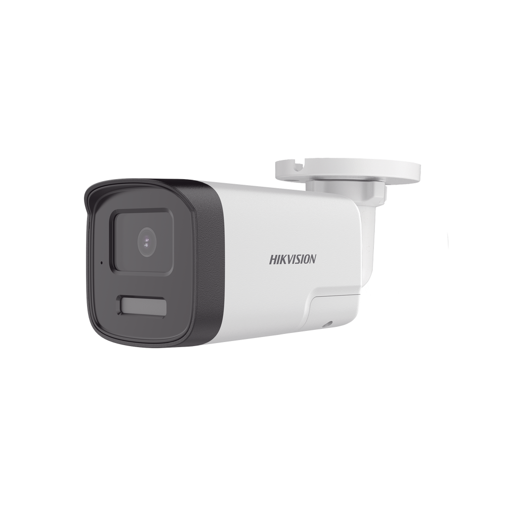 [Audio Bidireccional + Dual Light + ColorVu] Bala TURBOHD 4K (8 Megapixel) / Lente 2.8 mm / 40 mts IR EXIR + 40 mts Luz Blanca / Micrófono y Bocina Integrado / Exterior IP67 / Metal / dWDR