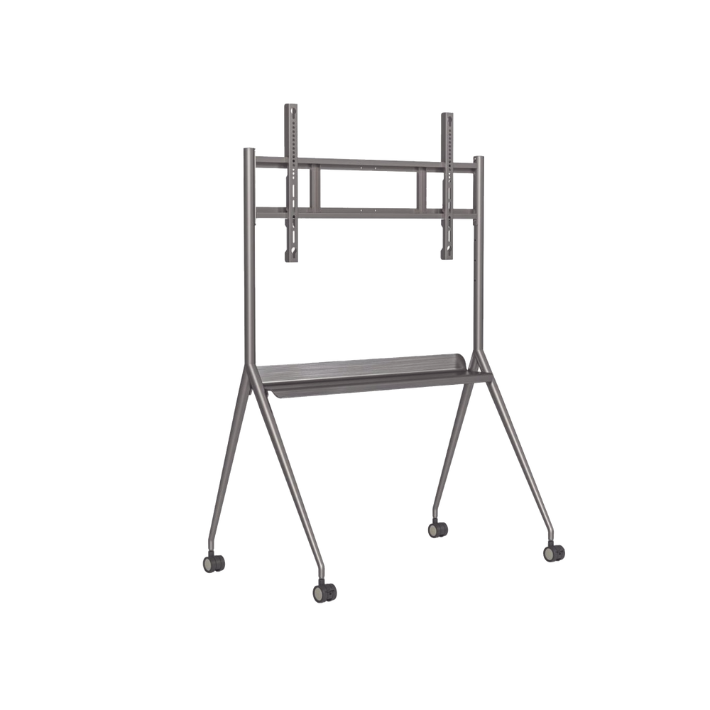 Montaje de Piso Móvil para Pantallas de 55"  hasta 75" / Compatible con VESA / Incluye Soporte para la Pantalla