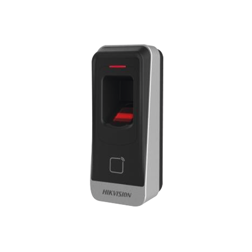 Lector esclavo MIFARE IP65 / Huella Digital / Lector de Tarjetas de Proximidad MiFare / RS-485 / Interior y Exterior / Requiere Panel de Control de Acceso Serie DS-K26 y DS-K27