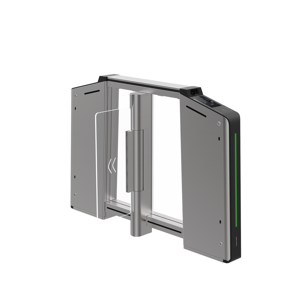 Torniquete Inteligente DERECHO con Reconocimiento Facial Incluido / 12,000,000 MCBF / 20 Pares de IR para Detección de Peatón / Controlador Incluido / Acero Inoxidable SUS304 / Carril de 65 cms