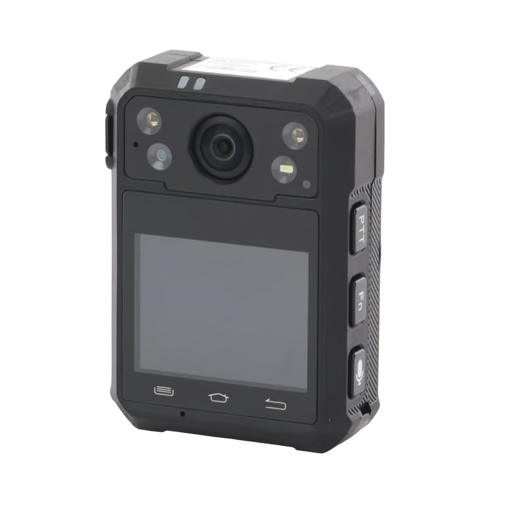 Body Camera PortÃ¡til / GrabaciÃ³n a 1920 Ã— 1080p / Pantalla Frontal 1.77" TFT / ConexiÃ³n Remota 4G / WiFi / GPS / Fotos de Hasta 40 Megapixel / IP68 / H.265 / 128 GB de Almacenamiento / Microfono Integrado