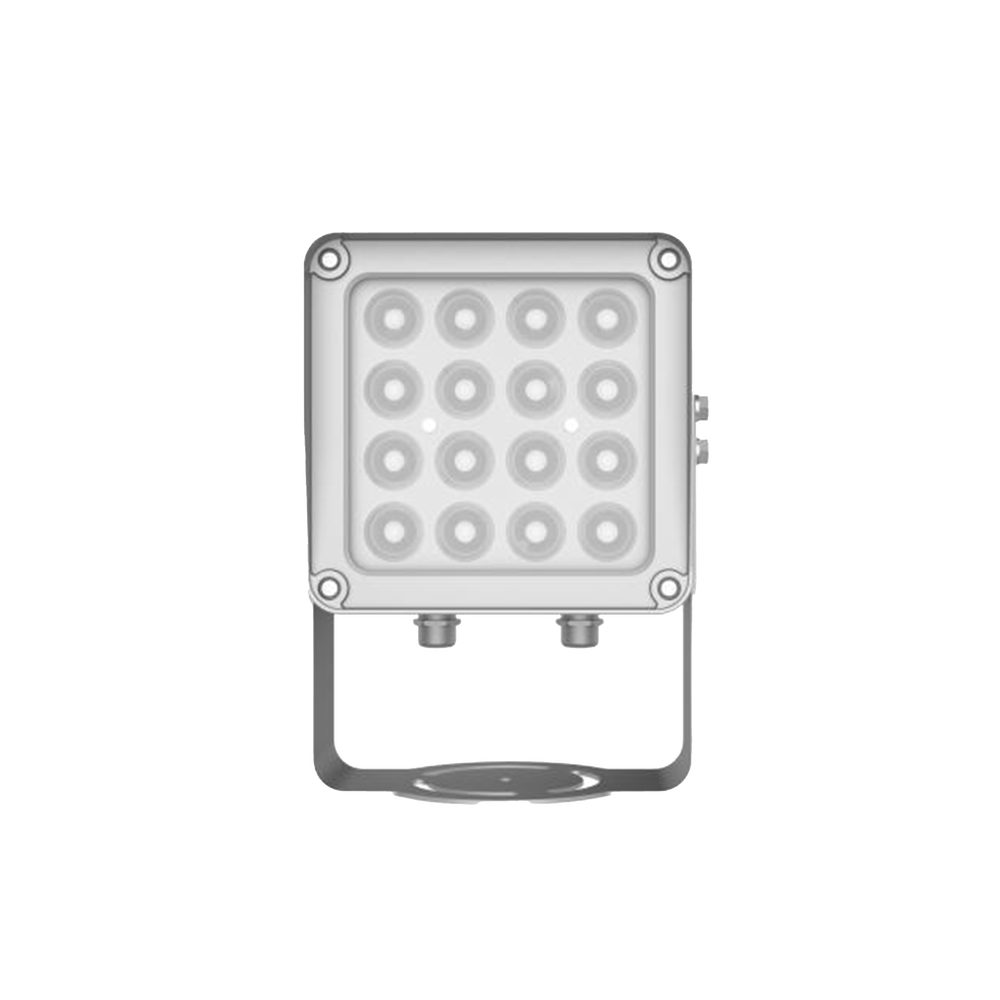 Lampara IR de Luz Continua / 16 Lámparas LED / Distancia Efectiva 16 a 25 metros / Cobertura 40° / Exterior IP66